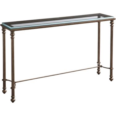 Laguna Bluff Metal And Glass Console In Table Rock