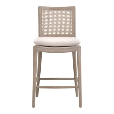 Stitch and Hand Blume Counter Stool In Cream and Natural Gray
