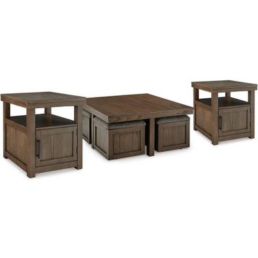 Boardernest Ocassional Table Set In Brown