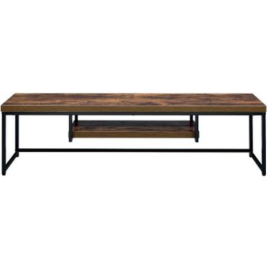 Bob Weathered Oak and Black 59" Tv Stand