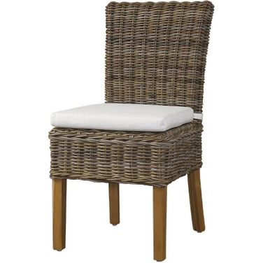 Boca Grey Chair Kubu-With White Cushion