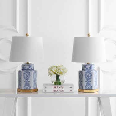 Bodin Blue and White Table Lamp Set of 2
