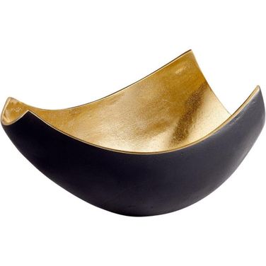 Boema Matt Black And Gold Small Tray