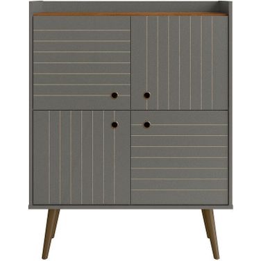 Bogart Accent Cabinet In Grey and Nature