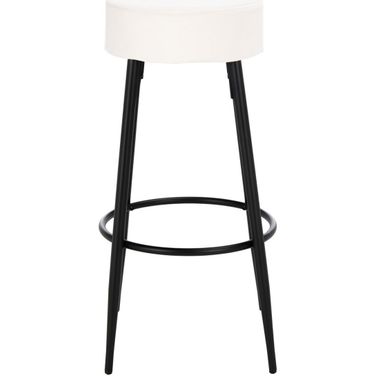 Bohden Round Counter Stool in Ivory and Black