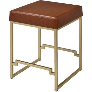 Boice Light Brown Gold Counter Height Stool