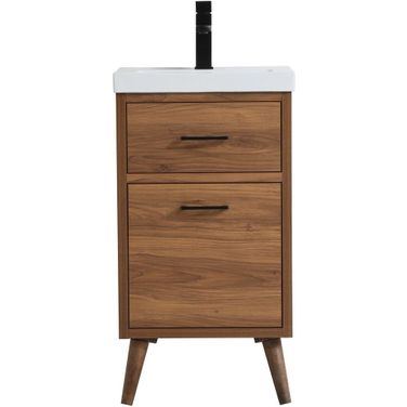Boise 18 Inch Bathroom Vanity In Walnut Brown