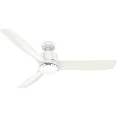 Bolsa 60 Inch Ceiling Fan with LED Light Kit and Handheld Remote In Fresh White