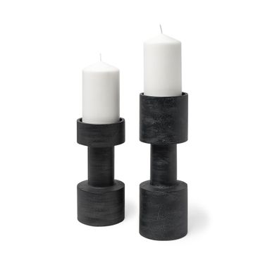 Bolton I Metal Table Candle Holders In Black