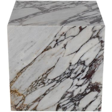 Bolzano Marble End Table In White