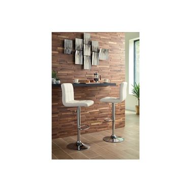 Bone Tall Upholstered Swivel Barstool Set of 2