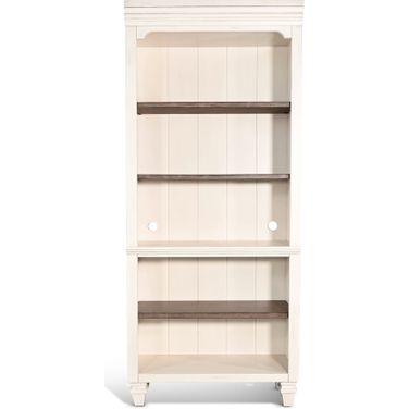 Bookcase Open In Marble White