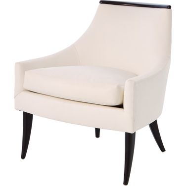 Boomerang Chair In White Leather