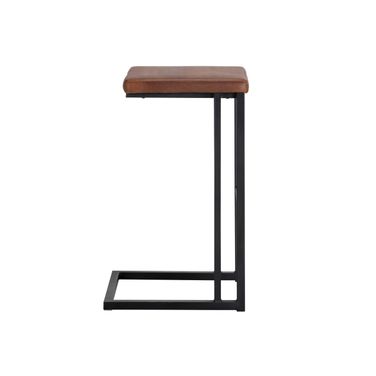 Boone Barstool Set of 2 In Black and Bravo Cognac