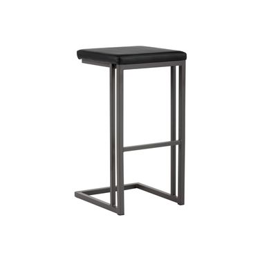 Boone Barstool Set of 2 In Grey and Onyx