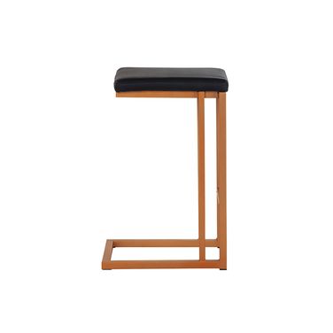 Boone Counter Stool Set of 2 In Champagne Gold and Onyx