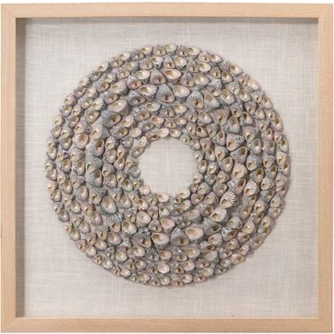 Bora Framed Wall Art in Taupe Snail Shell