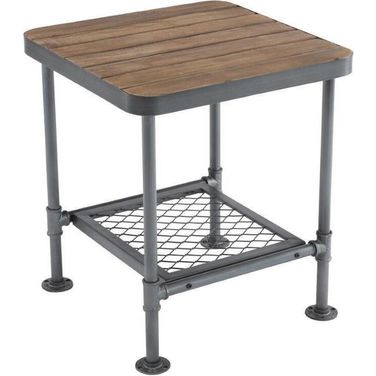 Boraam Newport End Table In Gray And Natural