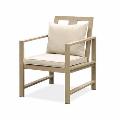 Bordeaux Arm Chair Set of 2 In Natural and Beige