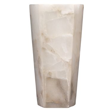 Borealis Tall Hexagon Wall Sconce In Alabaster