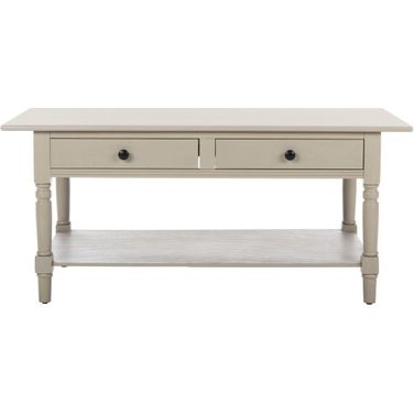Boris Vintage Gray 2-Drawer Coffee Table