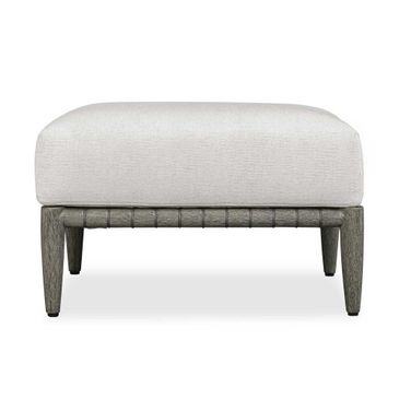 Borneo Cushion Outdoor Ottoman In Brown and Gray