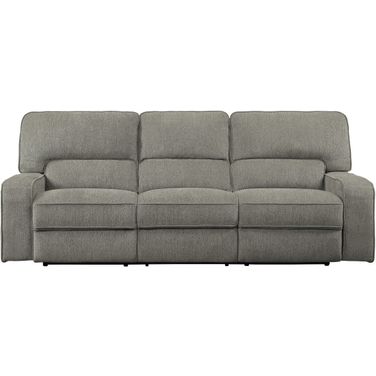 Borneo Mocha Power Double Reclining Sofa With Power Headrests