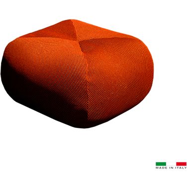 Bosa Ottoman No Back In Bright Orange