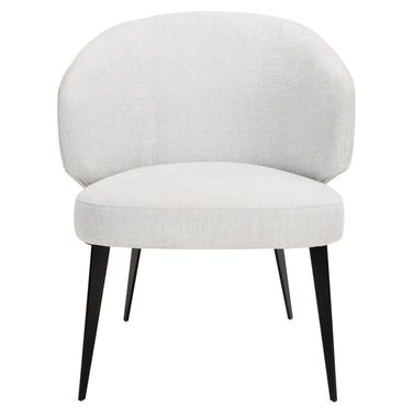 Bosco Curved Dining Chair In White/Black