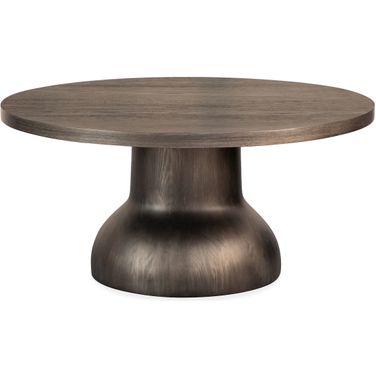 Bosley Round Cocktail Table In Coffee Bean