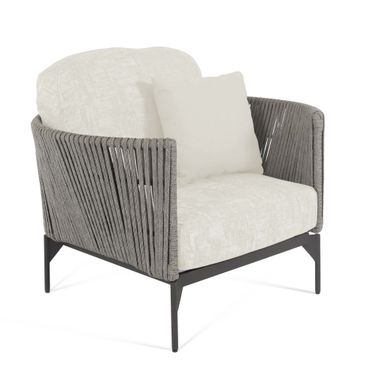 Boston Armchair with Sunbrella Cushion In Gray