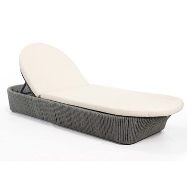 Boston Chaise Lounger with Sunbrella Cushion In Gray