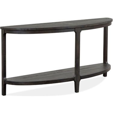Boswell Peppercorn Demilune Sofa Table