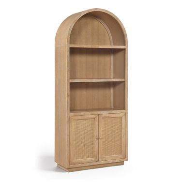 Botanical Solid Wood Bookcase In Natural