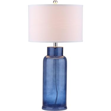 Blue lamp with usb port outlet