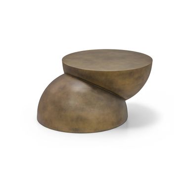 Boulder Iron Coffee Table In Gold