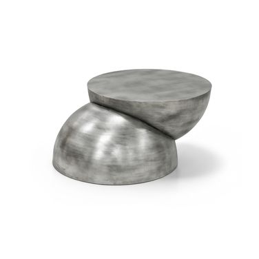 Boulder Iron Coffee Table In Silver