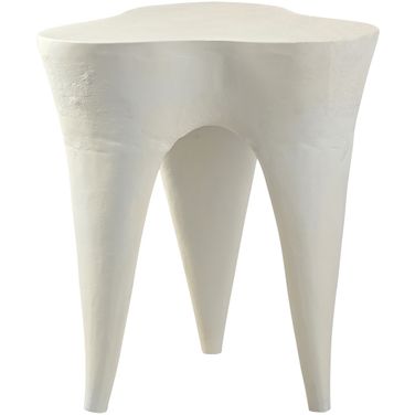 Bourges Aluminum End Table In Cream