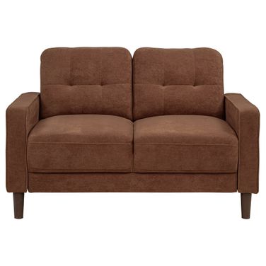 Bowen II Fabric Upholstered Track Arm Loveseat In Rust