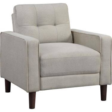 Bowen Upholstered Track Arms Tufted Chair Beige