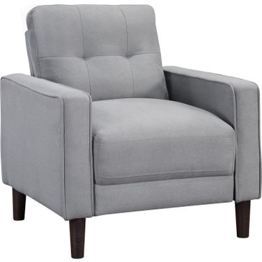 Bowen Upholstered Track Arms Tufted Chair Grey