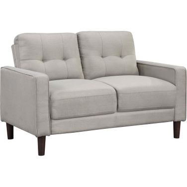 Bowen Upholstered Track Arms Tufted Loveseat Beige