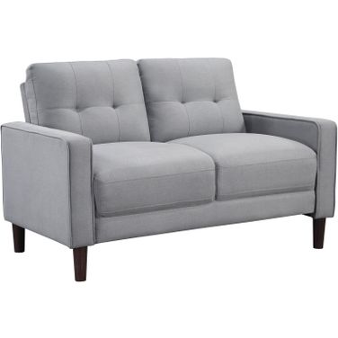 Bowen Upholstered Track Arms Tufted Loveseat Grey