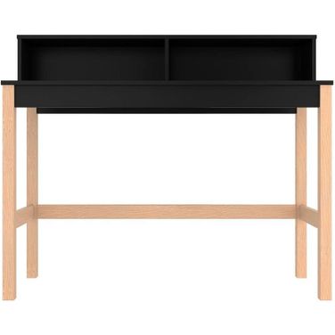 Bowery Desk With 0 Shelves In Black And Oak