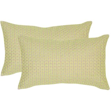 Box Stitch Pillow Set of 2 in Neon Citris DEC453B-1220-SET2