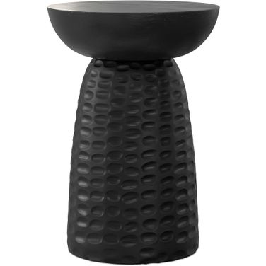 Boyd 13 Inch Solid Mango Accent Table In Black