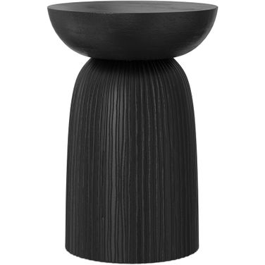 Boyd 13 Inch Solid Mango Line Accent Table In Black