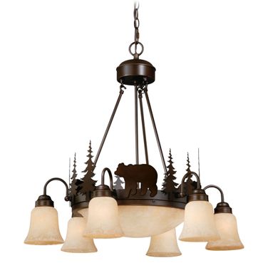 Bozeman 9L Chandelier In Burnished Bronze