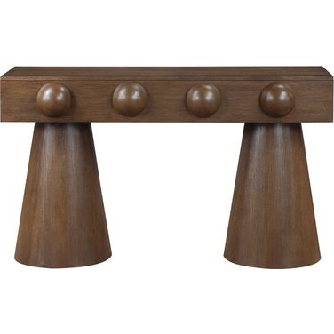 Bracciano Oak Veneer Console Table In Brown