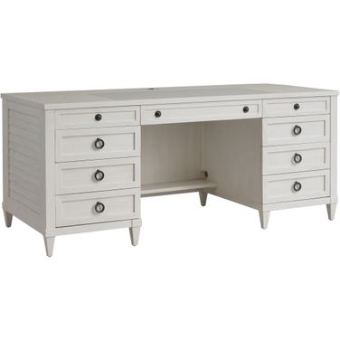 Sanibel Bradenton Executive Desk In Cream White